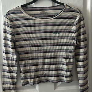 Women’s medium, striped long sleeve dickies shirt.